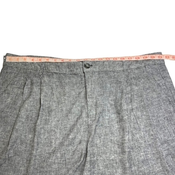 IN EVERY STORY Linen Blend 6” Pleated Shorts w/ Side Pockets; Belt Loops Sz 20 - Picture 5 of 10